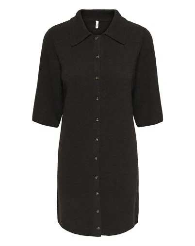 Only - ONLAlivia Collar Strik Kjole - Coffee Bean